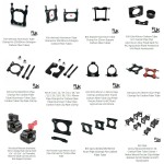 High Quality RJX 30mm 40mm 50mm UAV Drone Clamp Carbon Fiber Pipe Aluminum Clamps Wholesale Price Square Round Pipe Clamps